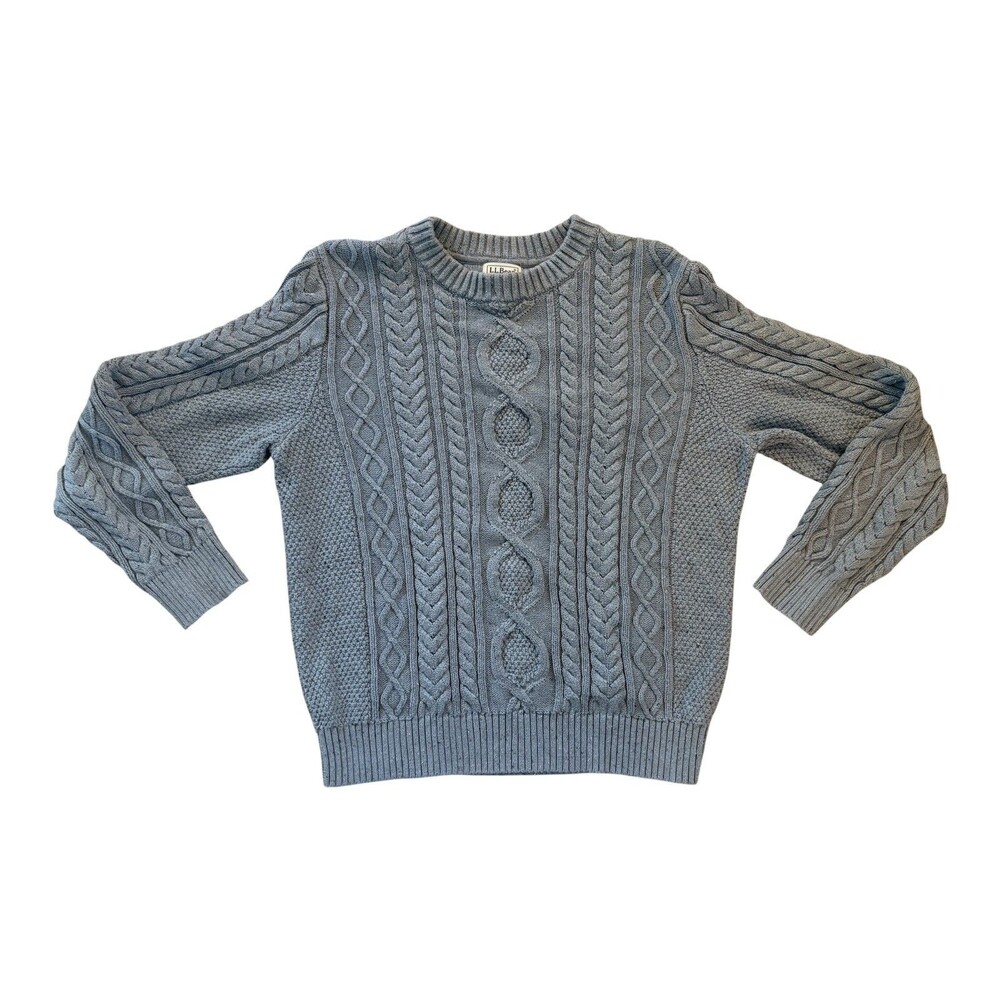 LL Bean Heritage Soft cotton Fisherman Sweater tagged size - fits like a medium